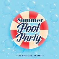 summer pool party bubbles background vector