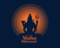 hindu religious maha shivratri celebration background design vector