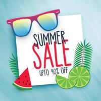 summer sale background with design elements vector