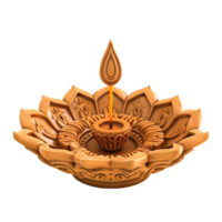 Generated AI Diwali Diya isolated on transparent background png