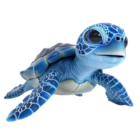 Generated AI Swimming Turtles on pnone isolated on transparent background png