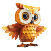 Generated AI 3d Owl toy isolated on transparent background png