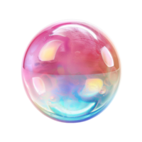 Generated AI Nice shiny glass ball isolated transparent background png