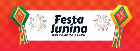 latin americal festa junina event banner design vector