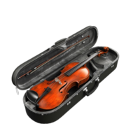 Generated AI Musical Instruments Violin, Bass Guitar on transparent background png