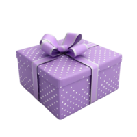 gegenereerd ai Cadeau Purper geschenk omhulsel doos geïsoleerd Aan transparant achtergrond png