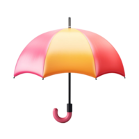 Generated AI Umbrella 3d icon isolated on transparent background png