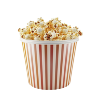 Generated AI yummy popcorn isolated isolated on transparent background png