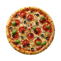 Generated AI Pepperoni pizza cheese pizza food isolated on transparent background png