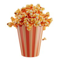 Generated AI Bucket of popcorn isolated on transparent background png
