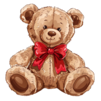 Generated AI Cute Teddy Bear Illustration isolated on transparent background png