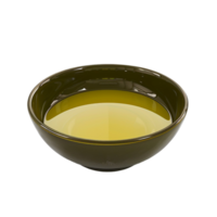 Generated AI Realistic olive oil in sauce bowl on transparent background png