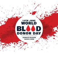 abstract world blood donor day concept background vector