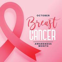 october awareness month of breast cancer poster design vector