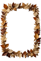 trocken Blätter Rahmen Rand transparent Hintergrund png