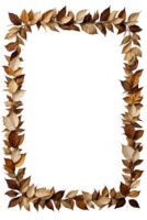 torr löv ram gräns transparent bakgrund png