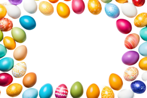 Colorful Egg Border Frame Transparent png