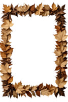 torr löv ram gräns transparent bakgrund png