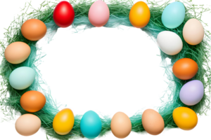 Colorful Egg Border Frame Transparent png