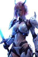 Girls with armored transparent background png