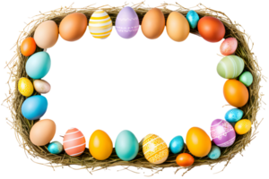 Colorful Egg Border Frame Transparent png