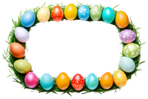 Colorful Egg Border Frame Transparent png