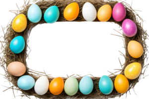 Colorful Egg Border Frame Transparent png