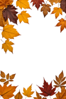 torr löv ram gräns transparent bakgrund png