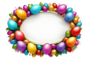 Colorful Egg Border Frame Transparent png