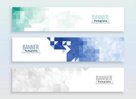 stylish wide web header layout in set for corporate promotion vector