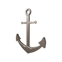 3D Realistic Anchor - Nautical Elegance in Three Dimensions png