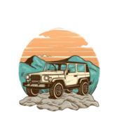 Free Off-Road Car Illustration For T-shirt Design png