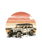 kostenlos Offroad Auto Illustration zum T-Shirt Design png