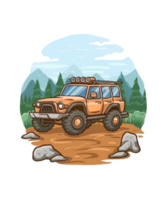 kostenlos Offroad Auto Illustration zum T-Shirt Design png