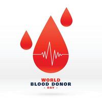 world blood donor day blood drop background vector