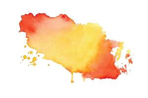 hand painted red and yellow color splatter artistic background vector
