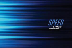 glowing blue fast motion speed lines background vector