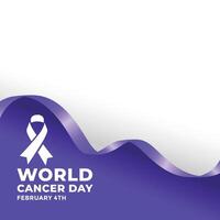 februarty 4th world cancer day poster design concept vector