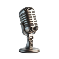 vintage microphone on transparent background png