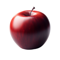 manzana roja sobre fondo transparente png