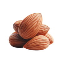 A pile of almonds on a transparent background png