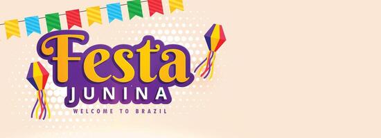 brazil festa junina celebration banner vector