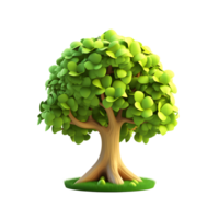 3d reality tree on transparent background png