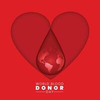 world blood donor day background concept vector