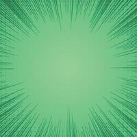 green comic zoom lines background vector