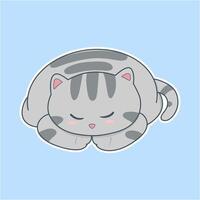 cartoon cat is sleeping vector