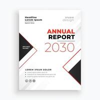 stunning business annual report brochure with company information or data vector