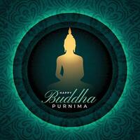 hindu cultural buddha purnima wishes background design vector