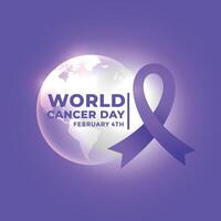 international world cancer day concept poster design vector