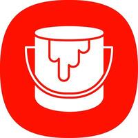 Paint Bucket Glyph Curve Icon Design vector